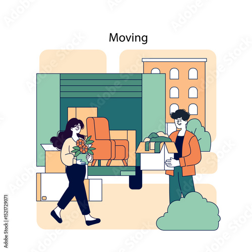 Milestone. Flat Vector Illustration