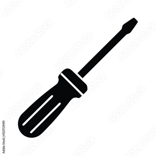 Screwdriver Icon Vector in Flat Clean Style