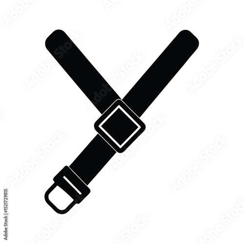 Seatbelt Icon Vector in Flat Clean Style