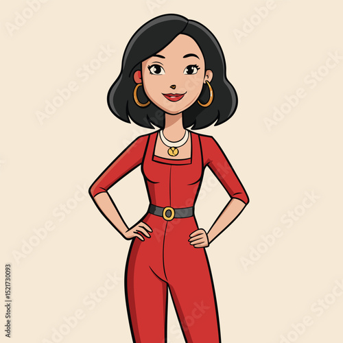 woman in a fashionable jumpsuit contemporary style
