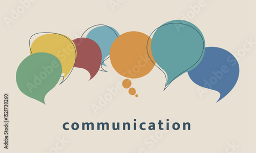 Speech bubble communication and dialogue representing inclusion equality unity and diversity
