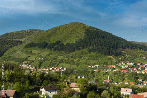 Bosnian pyramid of the Sun near the Visoko, Bosnia and Herzegovina.