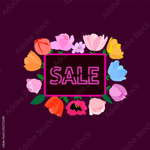 Sale Flower Frame Concept