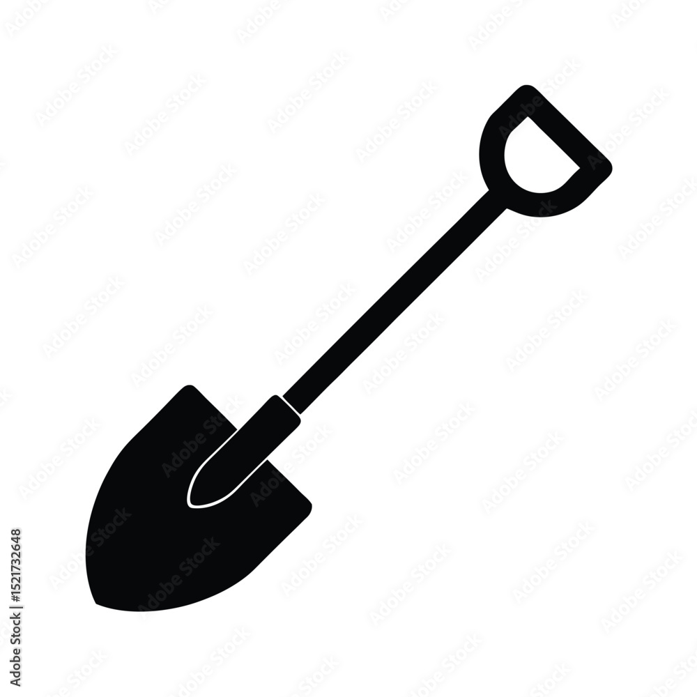Shovel Icon Vector in Flat Clean Style Shovel Icon Vector in Flat Clean Style