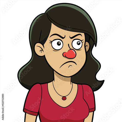 A woman looks disgusted with a scrunched nose, showing strong disapproval, aversion, and displeasure.