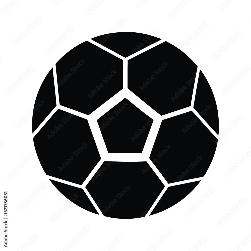 Fototapeta premium Soccer Ball Icon Vector in Flat Clean Style