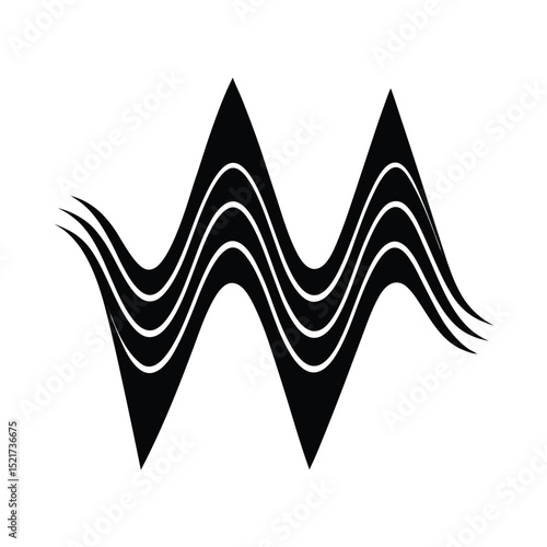 Sonic Wave Icon Vector in Flat Clean Style