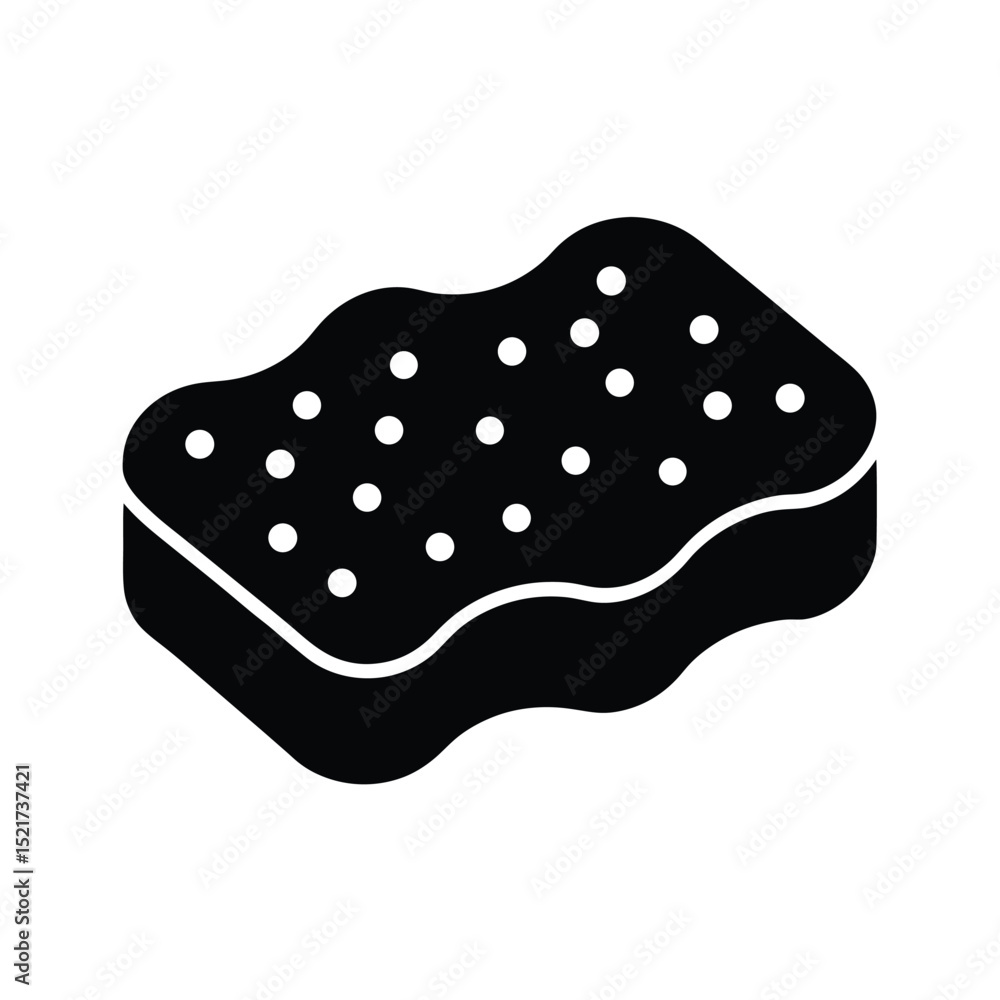 Sponge Icon Vector in Flat Clean Style Sponge Icon Vector in Flat Clean Style