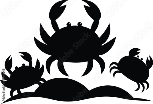 crabs scurrying on sand