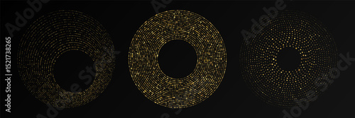 Abstract gold glowing halftone dotted background