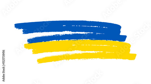 Ukrainian national flag in grunge style