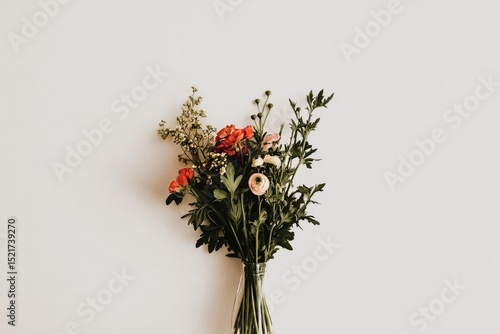 Pink Flower on a Light Background Showcasing Natural Beauty and Delicate Feat...