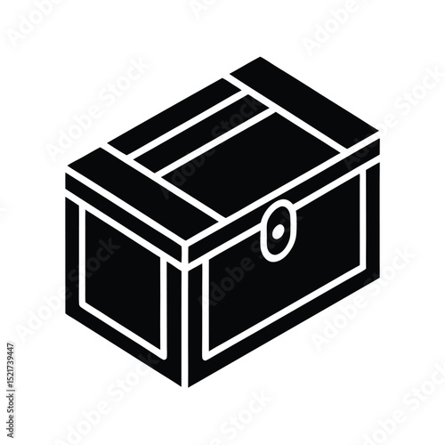 Strongbox Icon Vector in Flat Clean Style