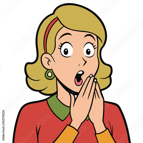 A woman leans in, whispering secretly with her hand cupped to mouth, conveying a confidential message.