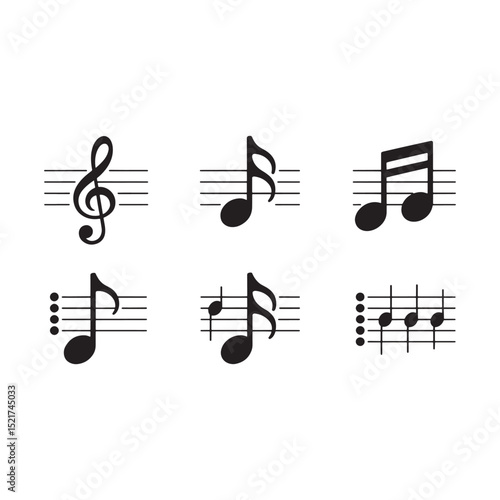 Diverse Musical Notation and Clef Symbols