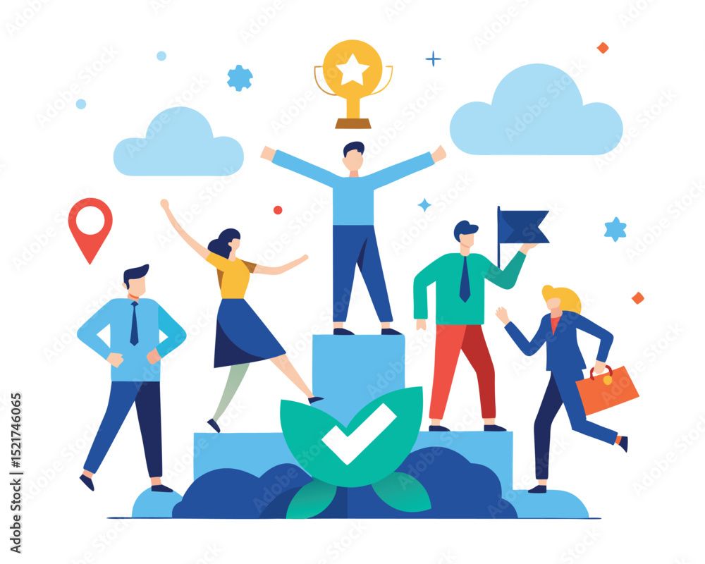 Success Through Teamwork Visual Concept | Achieving Goals Through Unified Effort Success Through Teamwork Visual Concept | Achieving Goals Through Unified Effort