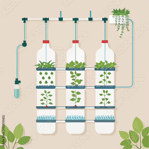 vector illustration of a green plant