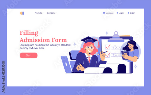 College Choise. Flat Vector Illustration