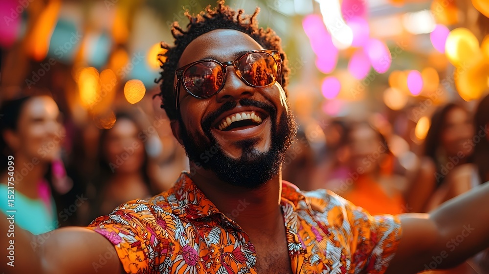 A joyful man dancing passionately at a wedding A joyful man dancing passionately at a wedding