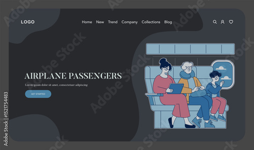 People On The Road. Flat Vector Illustration