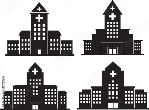 Hospital Building icon vector illustration