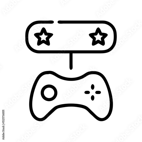 Vector multiplayer game icon illustration with simple design and copy space