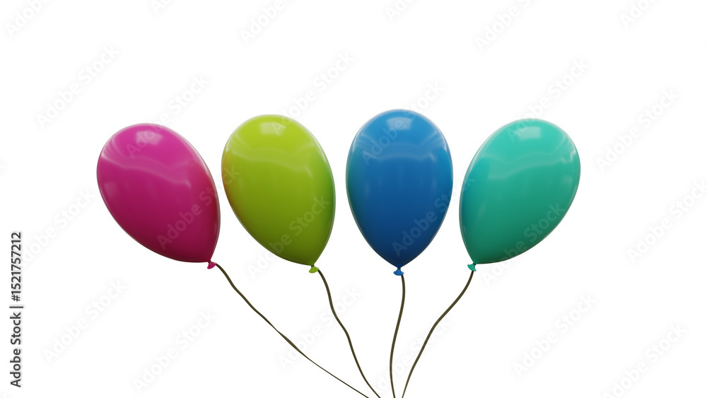 A bunch of colorful balloons on a white background A bunch of colorful balloons on a white background