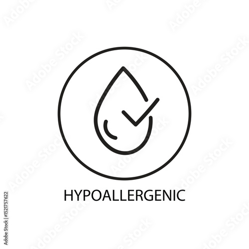 hypoallergenic icon and logo vector 