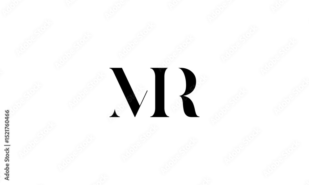 MR initial letters, monogram logo MR initial letters, monogram logo