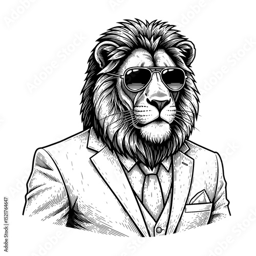 sketch of a lion