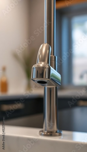 close up of a faucet on a sink