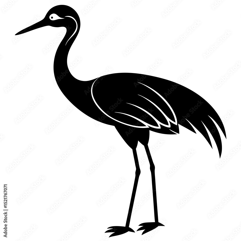 Obraz premium heron silhouette vector