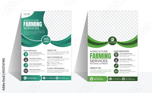 Modern and creative Agricultural flyer design template	