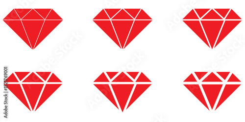 Diamond icon symbol set simple design . Diamond icon vector illustration. diamond gems sign and symbol