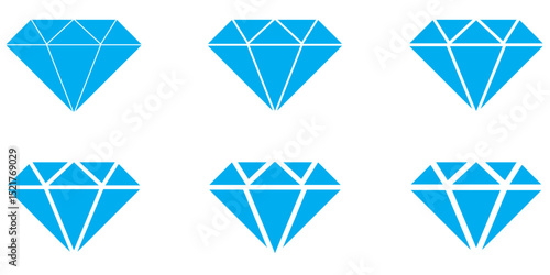 Diamond icon Black and white outline vector .Diamond icon Vector logo set flat