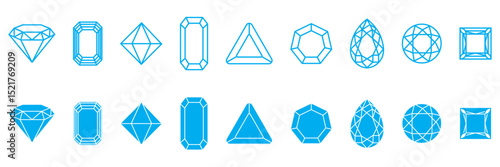 Diamond icon vector. diamond gems vector icon." Diamond Vector Icon Set – Luxury, Brilliance, and Prestige"