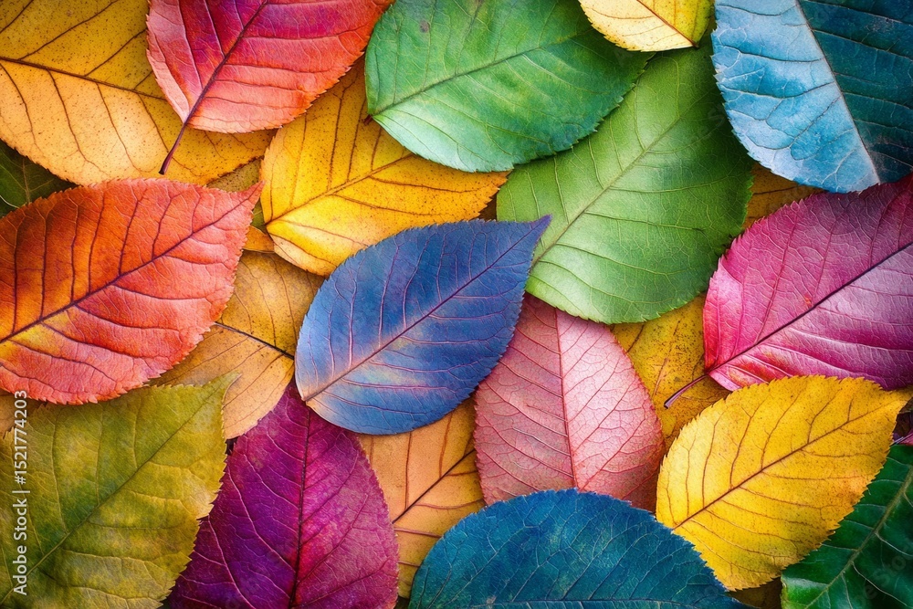 Brightly colored autumn leaves display a variety of hues and intricate textures, capturing the essence of fall. Each leaf reveals stunning veins and rich details, portraying the beauty of nature Brightly colored autumn leaves display a variety of hues and intricate textures, capturing the essence of fall. Each leaf reveals stunning veins and rich details, portraying the beauty of nature