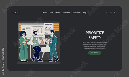 Milestone. Flat Vector Illustration
