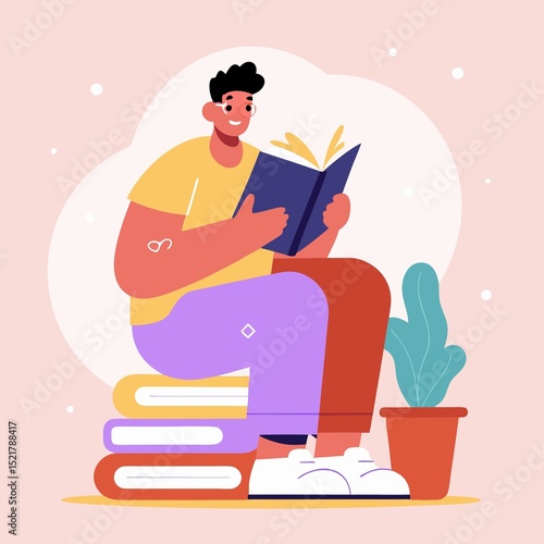 man reading a newspaper