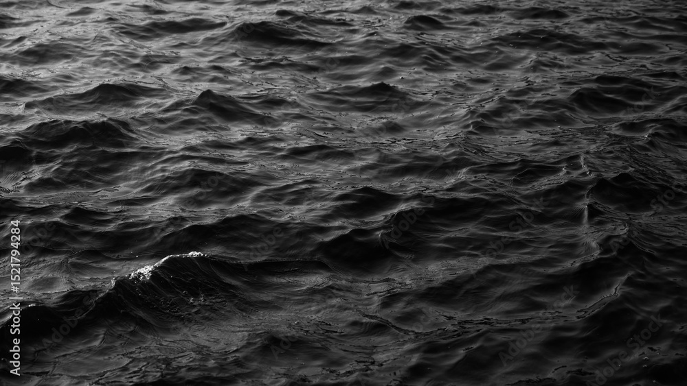 Obraz premium Dark water, river waves. Background