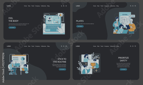 Modern Web Pages with Illustrative Elements