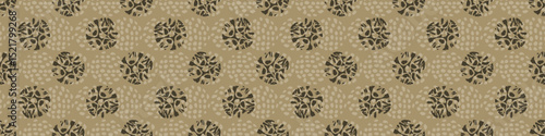 Polka dot blockprint seamless vector border. Neutral unisex whimsical style for washi tape, edging and handmade print texture. spotty vintage Ribbon. 