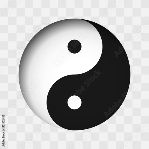 The yin and yang symbol displays two swirling forces, one dark and one light, encompassing balance and harmony in a dynamic interplay. This powerful concept illustrates duality in unity.