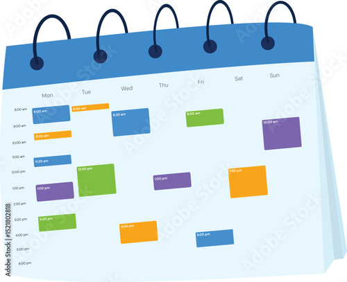 Calendar icon with scheduled appointments