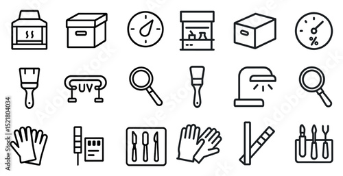 Kitchen and home icons set for cooking and design projects