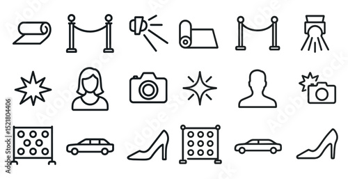 Icons for event planning and photography design