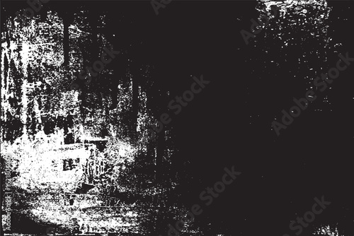 Grunge Texture Background  High Contrast Black and White Distressed Surface
