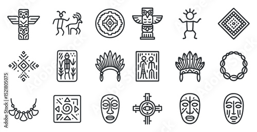 Cultural symbols and tribal designs for creative projects