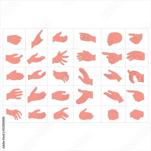 The vector is a mega collection of hand drawings. The hands are shown in various poses and positions.
Made for 2d Cartoon story man and woman all hand position.