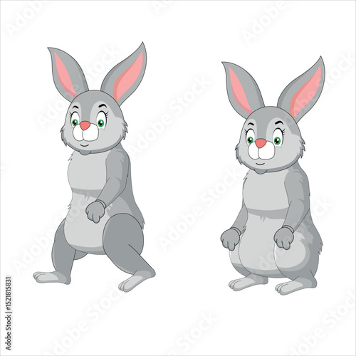 Cute rabbit seen from the side isolated on a white background with part by part.
2d Indian cartoon character ready for animation moral stories, made by Adobe Illustrator and ready for Animate CC. 